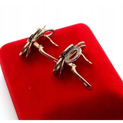 Złote kolczyki Kwiaty z ruchomymi płatkami PR.585 W:13,26gr InterSKLEP