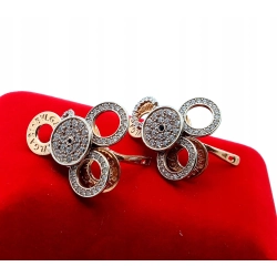 Złote kolczyki Kwiaty z ruchomymi płatkami PR.585 W:13,26gr InterSKLEP