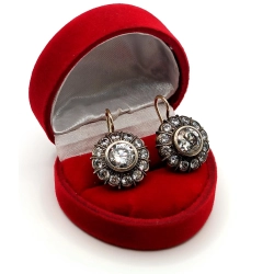 Złote kolczyki z Cyrkoniami vintage PR.585,925 W:9,31gr InterSKLEP