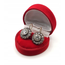 Złote kolczyki z Cyrkoniami vintage PR.585,925 W:9,31gr InterSKLEP