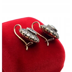 Złote kolczyki z Cyrkoniami vintage PR.585,925 W:9,31gr InterSKLEP