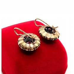 Złote kolczyki z Cyrkoniami vintage PR.585,925 W:9,31gr InterSKLEP