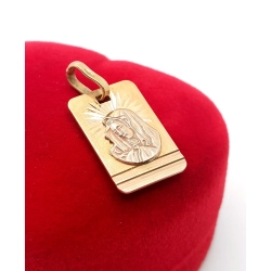 Złota zawieszka blaszka Medalik z Matką Boską PR.585 W:1,89gr InterSKLEP