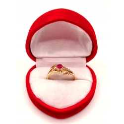 Złoty pierścionek z różowym kamieniem PR.583 W:2,44gr R.15 InterSKLEP