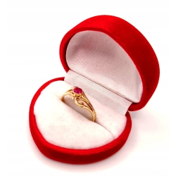 Złoty pierścionek z różowym kamieniem PR.583 W:2,44gr R.15 InterSKLEP