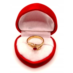 Złoty pierścionek z różowym kamieniem PR.583 W:2,44gr R.15 InterSKLEP