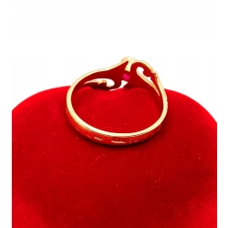 Złoty pierścionek z różowym kamieniem PR.583 W:2,44gr R.15 InterSKLEP