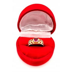 Złoty pierścionek z Ametystem PR.585 W:2,52gr R.16 InterSKLEP