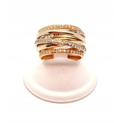 Złoty pierścionek obrączka z cyrkoniami PR.375 W:5,53gr R.12 InterSKLEP