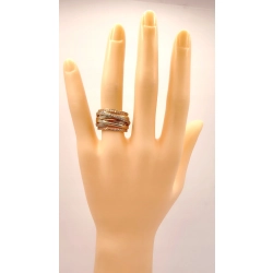 Złoty pierścionek obrączka z cyrkoniami PR.375 W:5,53gr R.12 InterSKLEP