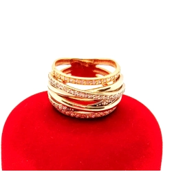 Złoty pierścionek obrączka z cyrkoniami PR.375 W:5,53gr R.12 InterSKLEP