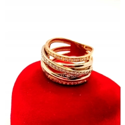 Złoty pierścionek obrączka z cyrkoniami PR.375 W:5,53gr R.12 InterSKLEP