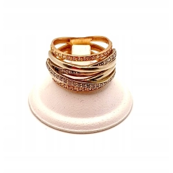 Złoty pierścionek obrączka z cyrkoniami PR.375 W:5,53gr R.12 InterSKLEP