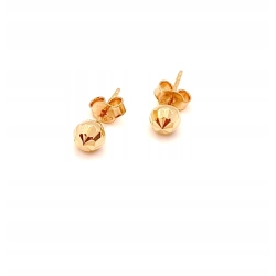 Złote kolczyki zdobione kulki PR.585 W:1,21gr InterSKLEP