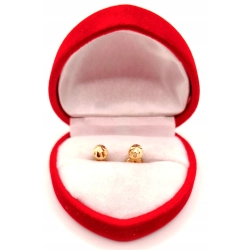 Złote kolczyki zdobione kulki PR.585 W:1,21gr InterSKLEP