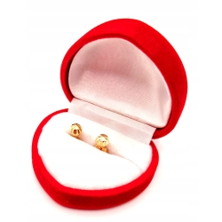 Złote kolczyki zdobione kulki PR.585 W:1,21gr InterSKLEP