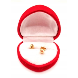 Złote kolczyki zdobione kulki PR.585 W:1,21gr InterSKLEP