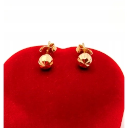 Złote kolczyki zdobione kulki PR.585 W:1,21gr InterSKLEP