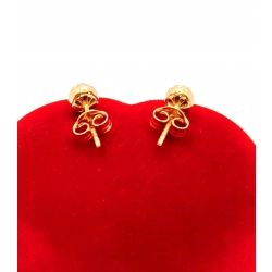 Złote kolczyki zdobione kulki PR.585 W:1,21gr InterSKLEP