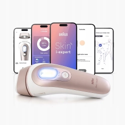 Depilator IPL Braun Skin I-expert Smart, zestaw x3 nasadki, filtr UV
