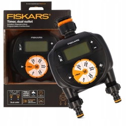 Fiskars sterownik nawadniania podwójny programator elektroniczny wody