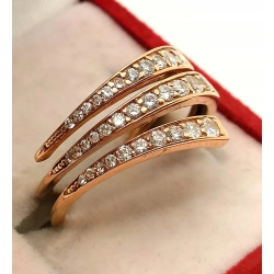 Złoty pierścionek z Cyrkoniami PR.375 W:3,95gr R.15 InterSKLEP