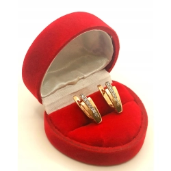 Złote kolczyki z Cyrkoniami PR.375 W:2,45gr InterSKLEP