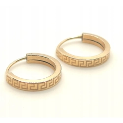 Złote kolczyki Koła grecki wzór PR.585 W:0,55gr InterSKLEP