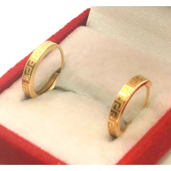 Złote kolczyki Koła grecki wzór PR.585 W:0,55gr InterSKLEP