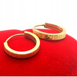 Złote kolczyki Koła grecki wzór PR.585 W:0,55gr InterSKLEP