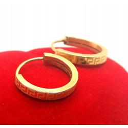 Złote kolczyki Koła grecki wzór PR.585 W:0,55gr InterSKLEP