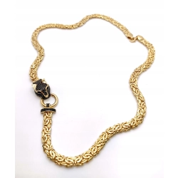 Złoty łańcuszek królewski szeroki z pumą Pr.585 W:25,74gr Dł:51,5cm