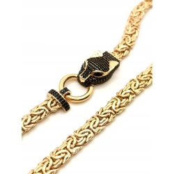 Złoty łańcuszek królewski szeroki z pumą Pr.585 W:25,74gr Dł:51,5cm