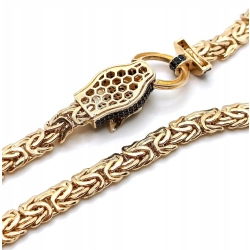 Złoty łańcuszek królewski szeroki z pumą Pr.585 W:25,74gr Dł:51,5cm