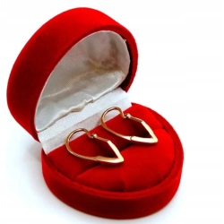 Złote kolczyki wiszące Romby Pr.583 W:3,73gr InterSKLEP