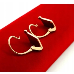 Złote kolczyki wiszące Romby Pr.583 W:3,73gr InterSKLEP