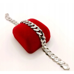 Srebrna bransoletka Pancerka Pr.925 W:26,5gr Dł:24,5cm Szer:11mm NOWA 41