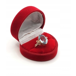 Złoty pierścionek z Akwamarynem Pr.583 W:5,61gr Roz.13 InterSKLEP