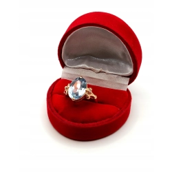 Złoty pierścionek z Akwamarynem Pr.583 W:5,61gr Roz.13 InterSKLEP