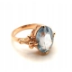 Złoty pierścionek z Akwamarynem Pr.583 W:5,61gr Roz.13 InterSKLEP