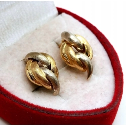 Złote kolczyki plecionki Sztyft Pr.585 W:1,70gr InterSKLEP