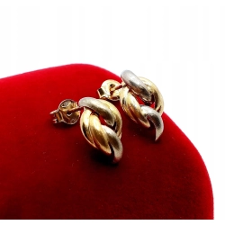 Złote kolczyki plecionki Sztyft Pr.585 W:1,70gr InterSKLEP