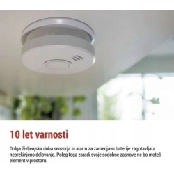 Detektor dymu EMOS bezprzewodowy optyczno-dźwiękowy P56503