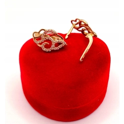 Złote kolczyki ażurowe z cyrkoniami PR.375 W:2,76gr InterSKLEP