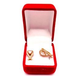 Złote kolczyki z Cyrkoniami PR.375 W:3,27gr InterSKLEP