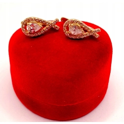 Złote kolczyki z Cyrkoniami PR.375 W:3,27gr InterSKLEP