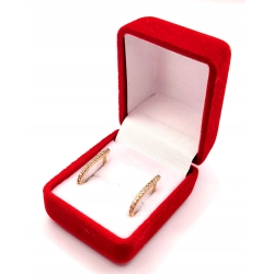 Złote kolczyki z Cyrkoniami PR.375 W:1,79gr InterSKLEP