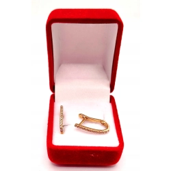 Złote kolczyki z Cyrkoniami PR.375 W:1,79gr InterSKLEP