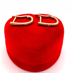 Złote kolczyki z Cyrkoniami PR.375 W:1,79gr InterSKLEP