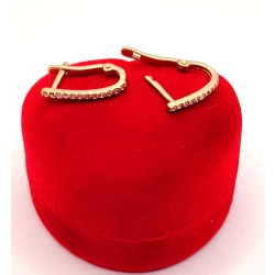 Złote kolczyki z Cyrkoniami PR.375 W:1,79gr InterSKLEP